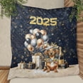 thumbnail image 3 of Happy New Year Dachshund Welcome 2025 Balloon Firework Party Quilt Blanket Wiener Dog Lover Gifts Idea Cozy Comforter Throw Blanket - 01014, 3 of 5