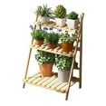 thumbnail image 1 of Shelf Bamboo Flower Stand Pot Display Shelf Folding Multi Tier Plant Organizer Rack for Living Room Balcony, 1 of 8