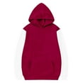 thumbnail image 4 of Miluxas Sweatshirts for Teen Girls Long Sleeve Hooded Pullover Hoodies Casual Tops Winter Youth Sweatshirt with Pocket Red 3-4Years, 4 of 5