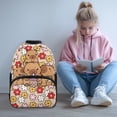 thumbnail image 2 of HUIACONG Cute Capybara Flower Print School Backpack for Ages 6-18 Large Capacity Lightweight Water Resistant Backpack for Girls Boys Back to School Elementary Middle High School Daily Use, 2 of 7