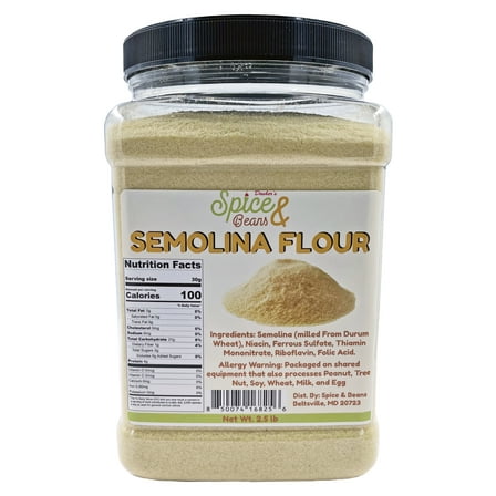Semolina Flour | Made In America | By Dasher's Spice & Beans | 2.5 lb