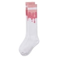 thumbnail image 5 of MeMoi Girls "Paint Drip" Ribbed Cotton-Blend Novelty Knee High Sock - Girls - Female, 6, Pink, 5 of 6