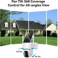 thumbnail image 5 of 4G LTE Cellular Solar Security Camera, No WiFi Solar Powered Security Camera Outdoor, 360° Live View, 2K Color Night Vision, PIR Motion Detection, 2 Way Talk, Built in SIM Card, 5 of 10