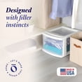 thumbnail image 2 of Homz Plastic 1 Drawer Medium Storage Cart, White Frame with Clear Drawer, 2 Pack, 2 of 8