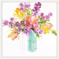 Marmont Hill - "Tropical Blooms" by Julie Joy Framed Painting Print