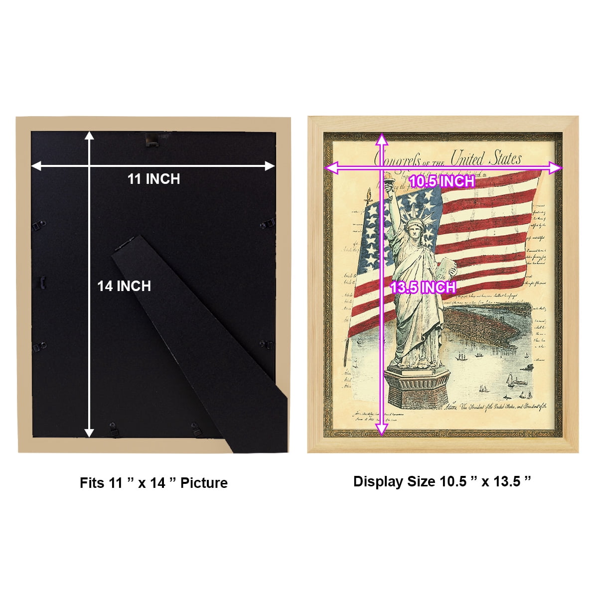 USE D # Proud To Be An American I -Framed Print w/glass-Natural Wood