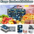 thumbnail image 7 of Lunch Box for Kids Boys Girls Men Women, Insulated Lunch Bag with Buckle Handle for School Work Picnic Travel, Reusable Leakproof Lunchbox Cooler - Car, 7 of 7