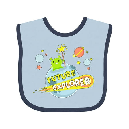 

Inktastic Future Explorer Alien in Outer Space Gift Baby Boy or Baby Girl Bib