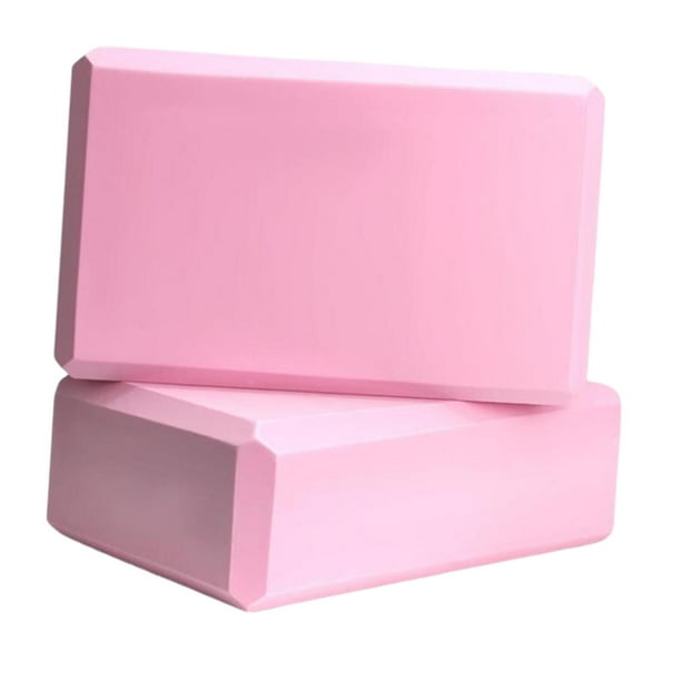 2 bloques de yoga, accesorios de apoyo para yoga, equilibrio suave, estiramientos profundos, soporte Rosa