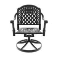 thumbnail image 4 of FFZ 5-Piece All-Weather Cast Aluminum Dining Set, Include 4 Swivel Chairs And 39.37" Round Table With Black Frame (Same Sku: W1710S00436 ), 4 of 6