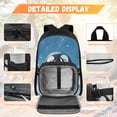 thumbnail image 3 of Yspwyqan Backpack Set for Elementary, Snowy Winter Penguin Kids Backpack Matching Lunch Box Set 4Pcs, Lightweight Double Zip Fits 14" Laptop Bags for Primary Middle School, 3 of 7