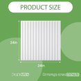 thumbnail image 2 of LooYee 6 PCS 24"x24" Slat White Ceiling Tiles, PVC Waterproof Fluted 2ft x 2ft Drop Ceiling Panels, Ideal for Bathroom Living Room Bedroom Office Commercial Spaces, Cover 24 Sq.Ft, 2 of 7
