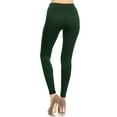 thumbnail image 3 of Women's Solid Color Basic Soft Comfy Elastic Waistband High Waist Leggings, 3 of 4