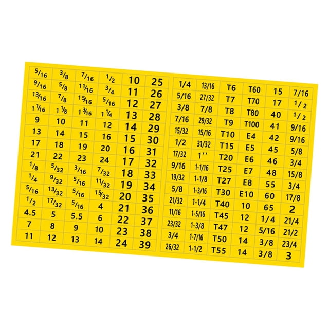 Dickly Tool Labels Sturdy Category Labels,Compact,Lightweight,Portable,for Toolbox Sets Yellow
