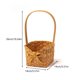 thumbnail image 3 of Handwoven Wicker Flower Girl Basket With Bow Wedding Petal Basket Small Storage Basket For Ceremony Party Home Decor, 3 of 7