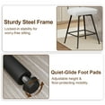 thumbnail image 5 of Hommpa Swivel Bar Stools Set of 4 Counter Height Barstools 26" Beige Linen Fabric Upholstered Kitchen Counter Stools with Backs, Metal Legs, Footrest and Wide Seat, 5 of 10