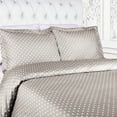 thumbnail image 2 of Superior 600 Thread Count Polka Dots Cotton Blend Light Grey Duvet Cover Set, King/ California King (2 Count), 2 of 8