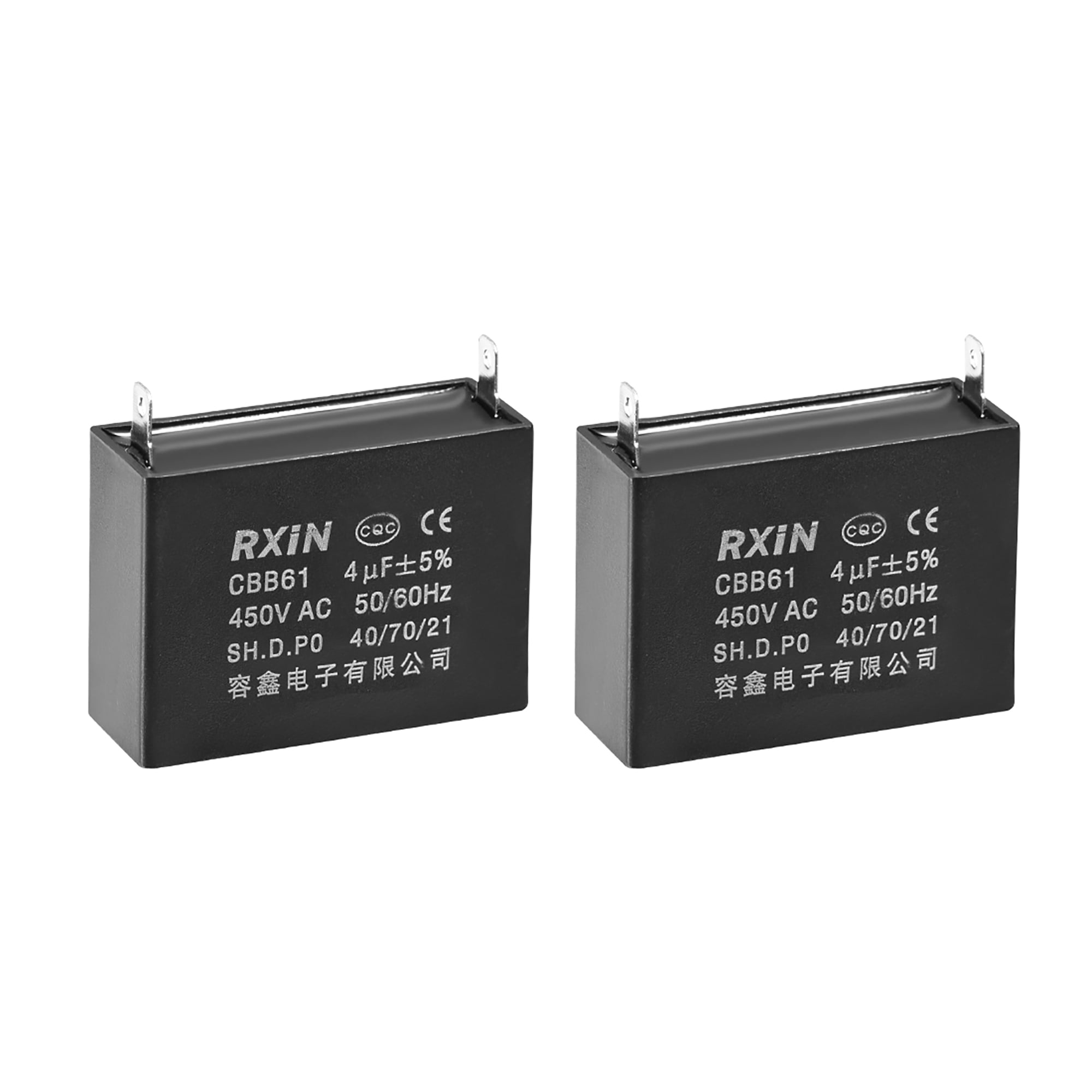 CBB61 Run Capacitor 450V AC 4uF Metallized Polypropylene Film
