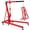 Red, variant on 2 Ton (4000 LB) Folding Hydraulic Engine Hoist, Engine Shop Crane Hoist Lift, Heavy Cherry Picker with 6 Wheels and Telescopic Boom for Home Garage, Workshop, Warehouse, Heavy-Duty