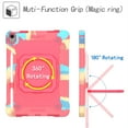 thumbnail image 2 of Allytechgroup Shockproof Case for Apple iPad Air 11 inch M3 M2 2025 2024, with Shoulder Strap Rotating Stand Handle Kids Friendly Heavy Duty Protection Tablet Cover for iPad Air 11, Colorfol Rose, 2 of 8