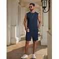 thumbnail image 3 of COOFANDY 2 Piece Outfits Men beach Sleeveless Shirt and Shorts Sets Vacation Set Summer Jogging Tracksuit, 3 of 6