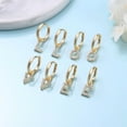 thumbnail image 3 of TINGN Initial Earrings for Girls Jewelry Small CZ S925 Sterling Silver Post Dangle Hoop Earrings, 3 of 5