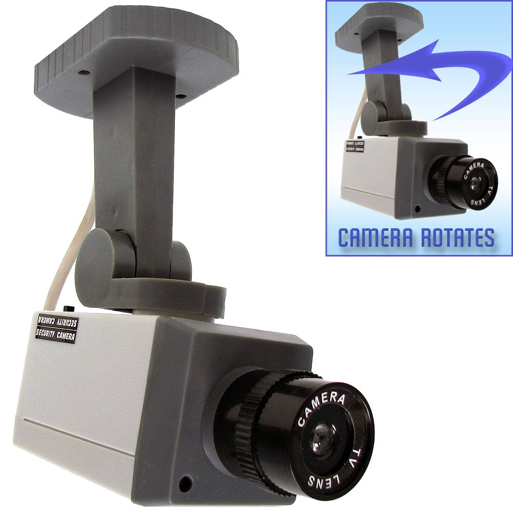 Rotating Imitation Security Camera with LED Light