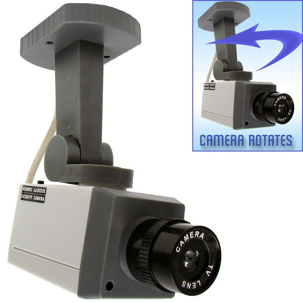 Rotating Imitation Security Camera with LED Light