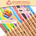 thumbnail image 2 of nsxsu Easter Basket Stuffers, 12 Jumbo Colored Pencils for Kids, Triangle Thick Coloring Pencils, Fat Color Pencil Set for 3-12 Preschool Toddlers Art Supplies, Valentine Gifts, 2 of 7