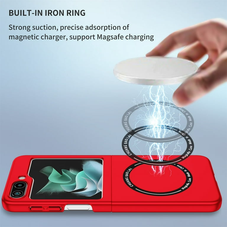 For Samsung Galaxy Z Flip 5 5G Case Clear MagSafe Magnetic Shockproof Slim  Cover