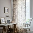 thumbnail image 6 of ATJIA Cream Boho Curtain Florals Black Tassel Rustic 1 Panel Semi-Blackout Rod Pocket Window Treatment Bohemian Drape for Bedroom, 6 of 10