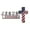 1pcs, variant on 1pcs Cross Emblem Metal Badge for Car, Christian Cross with Red, White and Blue Metal Patriotic Auto Sticker for Truck SUV RV Motorcycle