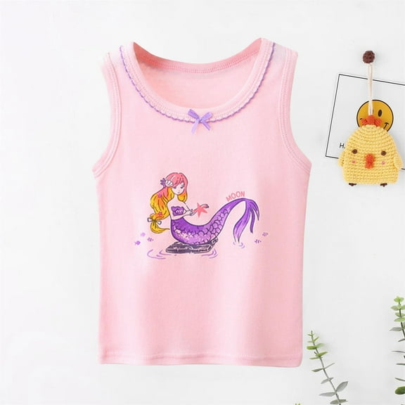 CHUOU Toddler Girls Cotton Floral Prints Summer Tank Tops, Sizes 18M-13T