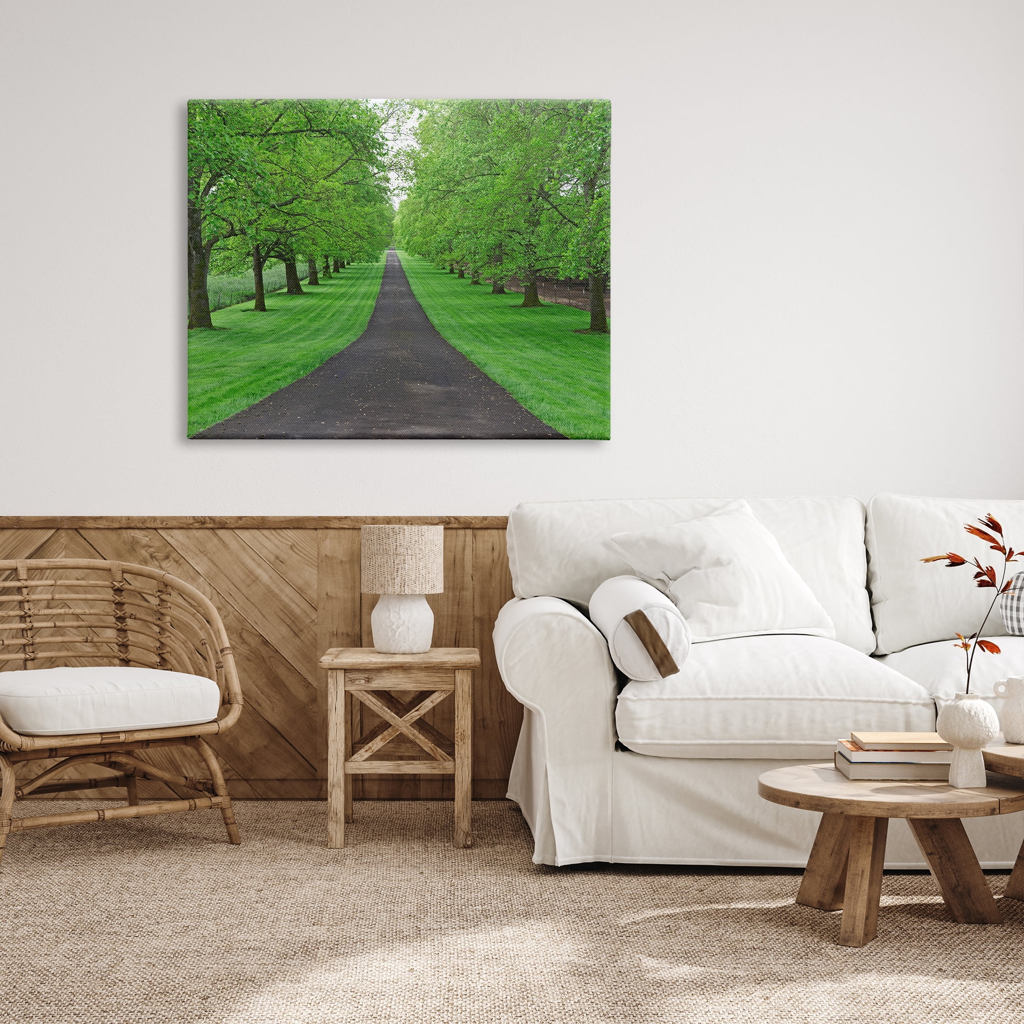 Stupell Industries Tree Grove Path Landscape Nature Photography Gallery Wrapped Canvas Print Wall Art, 48 x 36