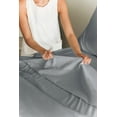 thumbnail image 5 of CGK Linens 4-Piece Ultra Soft & Comfy Hotel Luxury Sheet Set - Queen Size Cooling Bed Sheet Fits 8"-16" Mattresses, Steel Blue, 5 of 7