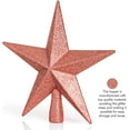 thumbnail image 6 of Ornativity Glitter Star Tree Topper - Christmas Rose Gold Decorative Holiday Bethlehem Star Ornament, 6 of 8