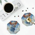 thumbnail image 4 of Gaeub Dog Angel Ascension Print 4 Pcs Leather Coasters for Drinks ,Drink Coasters Sets,Drink Table Cup Coasters for Living Room Kitchen Coffee Decor-Octagon, 4 of 6