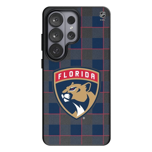 Keyscaper Florida Panthers Plaid Galaxy Magnetic Bump Case