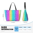 thumbnail image 2 of Yiaed Rainbow Scales2 Print Large Capacity Beach Travel Bag - Waterproof Zipper Vacation Tote for Sandproof Storage, and Camping, 2 of 5