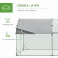 thumbnail image 3 of PawHut Metal Chicken Coop Walk-in Enclosure with Cover 9.2' x 18.7' x 6.5', 3 of 9