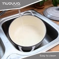 thumbnail image 5 of Olla holandesa de hierro fundido con tapa – Cacerola esmaltada antiadherente apta para horno – Batería de cocina resistente para horno holandés – Gris, 7.3 cuartos, 30 cm – de Nuovva, 5 of 5