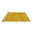 thumbnail image 2 of Ahgly Company Machine Washable Indoor Rectangle Abstract Yellow Contemporary Area Rugs, 2' x 5', 2 of 4
