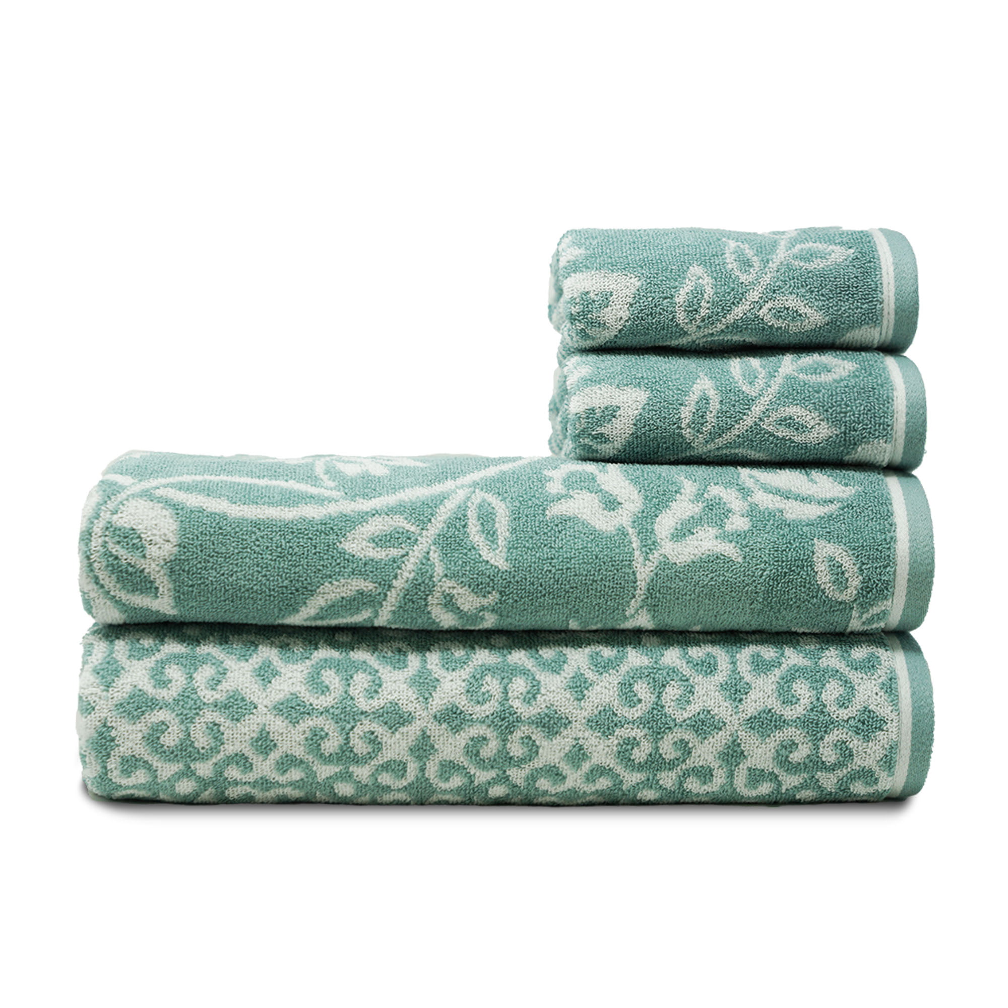 Trident Cotton Bath Towel , Blue,Beige,Multi-color(4 Pack) - Walmart.com