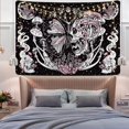 thumbnail image 3 of Liangnv Tapices de setas hippie con calavera, tapiz estético de polilla, luna y estrellas, serpiente, para colgar en la pared de la habitación (51,2 x 59,1 pulgadas), 3 of 5