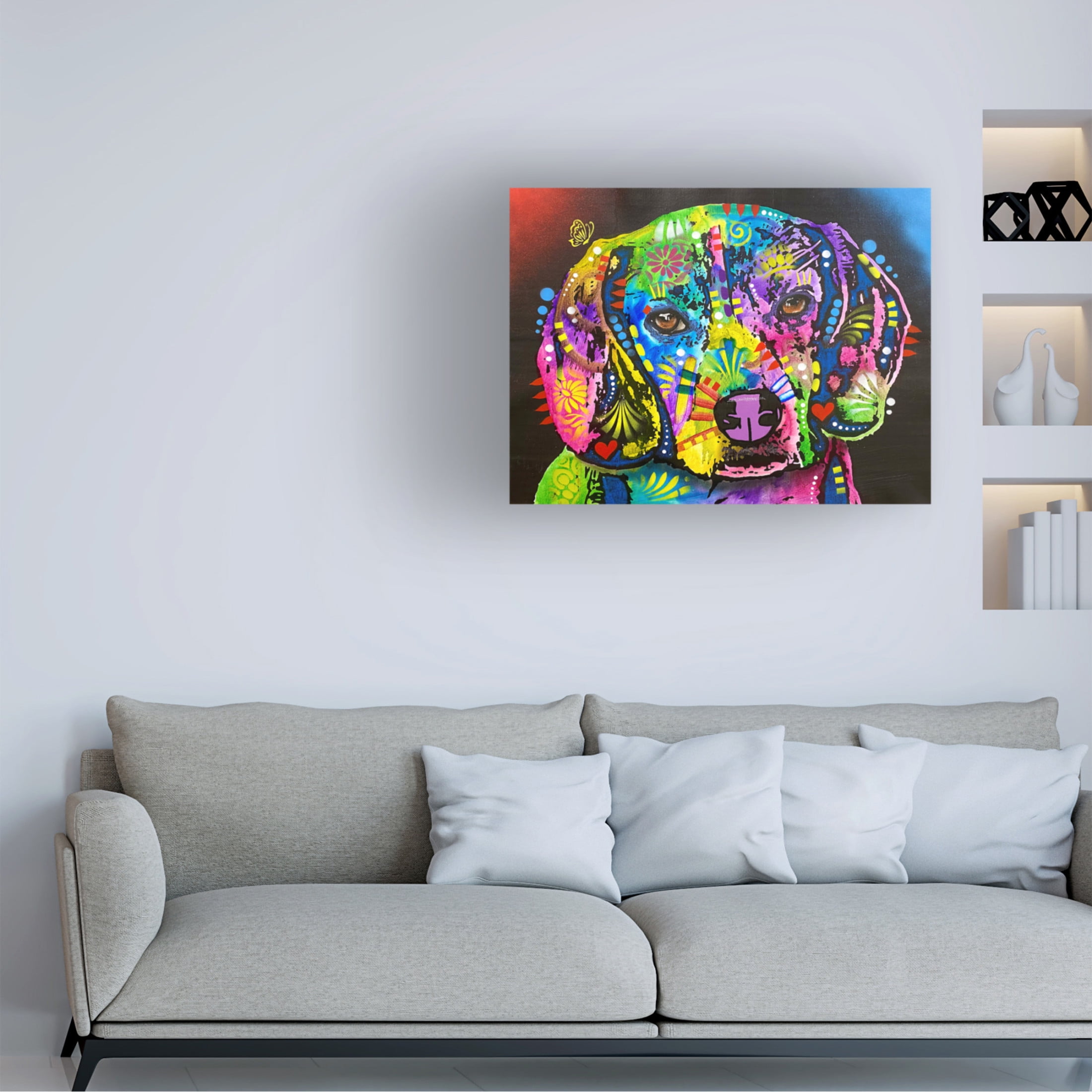 Canvas Wall Art - Dean Russo 'It Was Not Me I Swear' Wall Art for Living Room, Bedroom, or Office Décor by Trademark Fine Art - 24 x 18 Inches