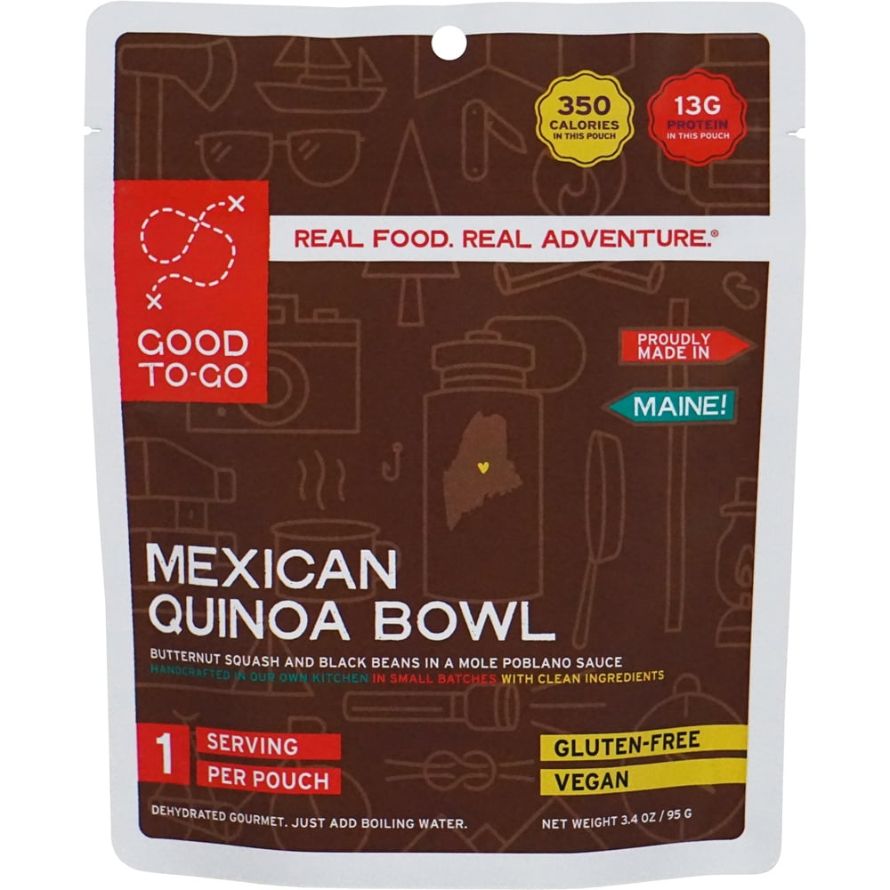 GOOD TO-GO Weekender 3-Pack Variety #1 | 2 Entrees + 1 Breakfast | Thai Curry, Granola, Mexican Quinoa Bowl | Dehydrated Backpacking and Camping Food | Gift Ideas | Easy to Prepare