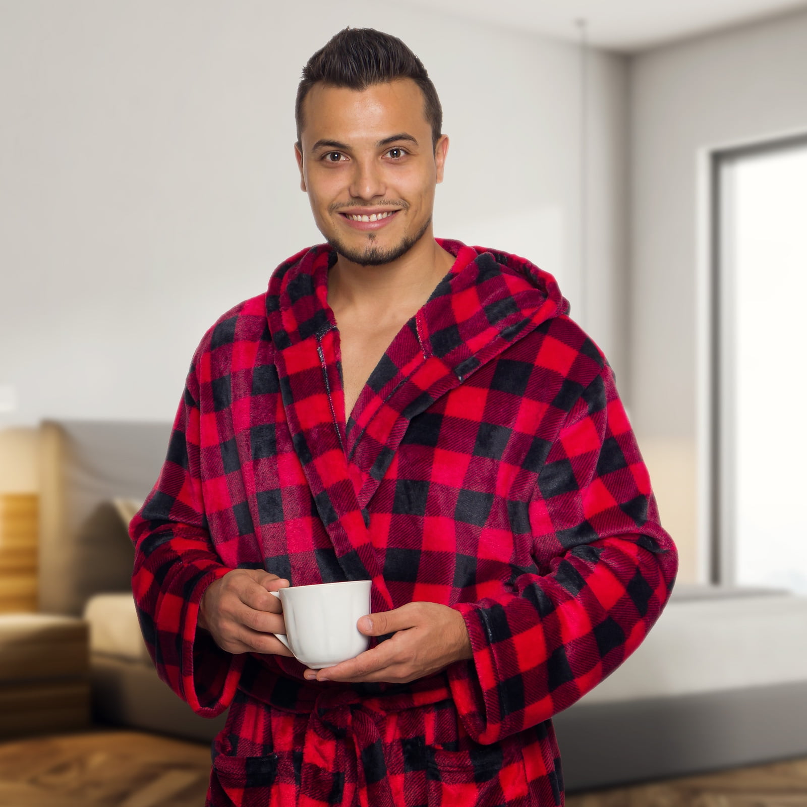 mens buffalo plaid robe