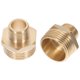 thumbnail image 1 of Conector de manguera de agua de 2 piezas, accesorios reductores de latón, conectores de tubería de acero inoxidable de 1 1/2 pulgada., 1 of 6