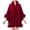 Wine, variant on Poncho Shawl Wrap Women Cape Irregular Faux Plush Trim Coat Cardigan Dressy Cloak Navy Free Size