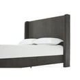 thumbnail image 4 of Noble House Harper Indoor Upholstered Metal Tall Headboard Queen Bed, Dark Gray, 4 of 11